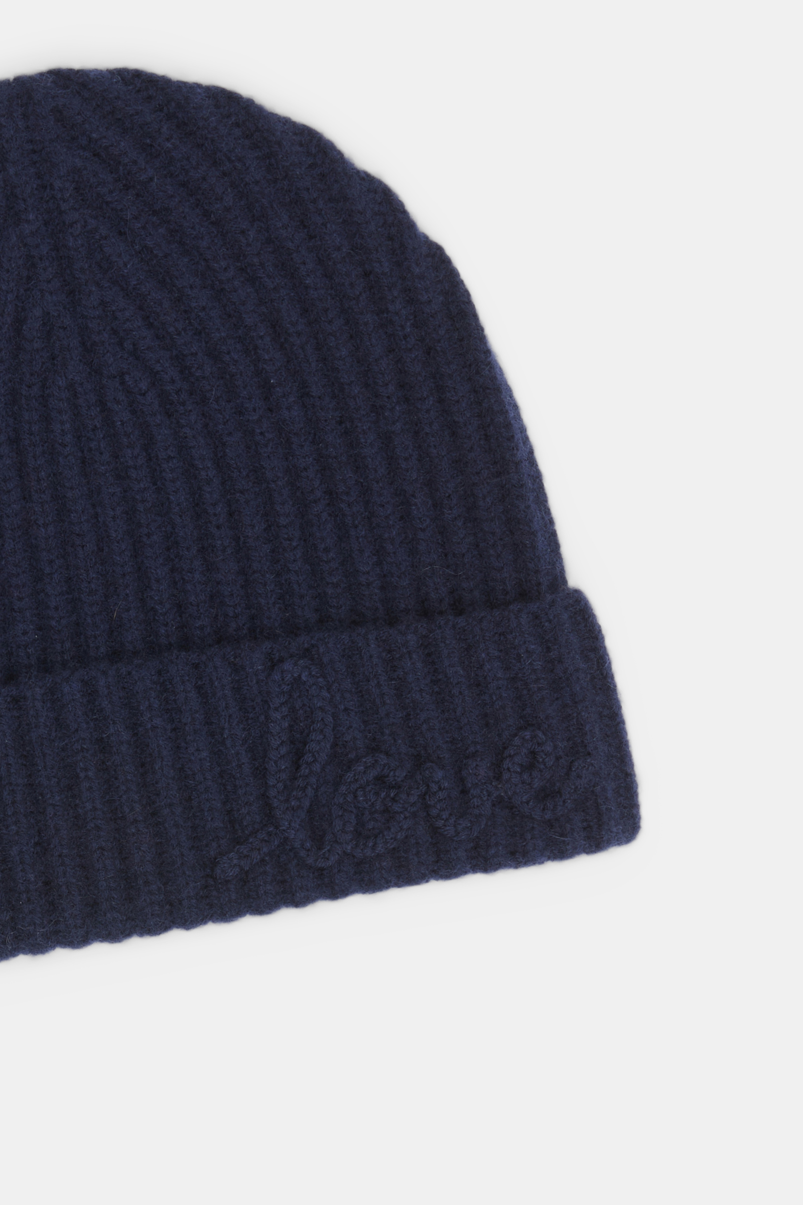 Dorothee Schumacher Ribbed Merino-cashmere LOVE beanie true navy