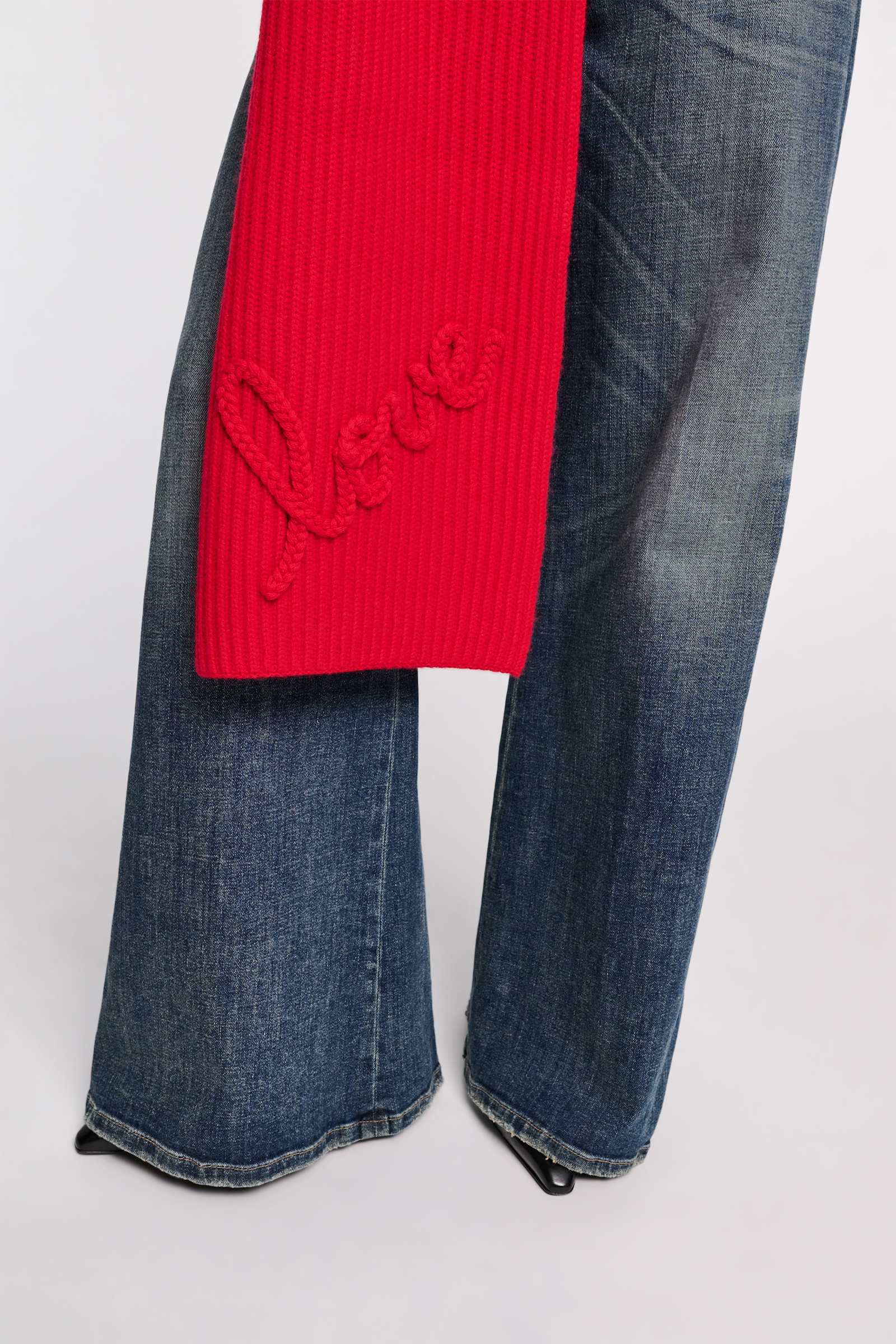 Dorothee Schumacher Gerippter Merino-Kaschmir-Schal LOVE lollipop