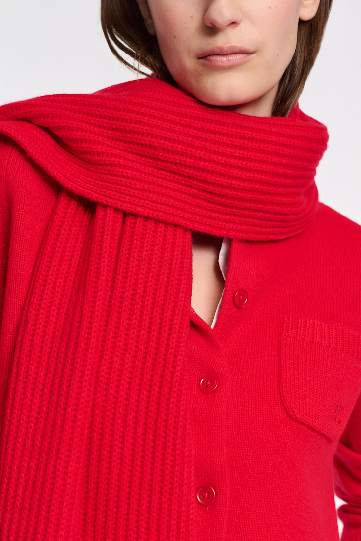 Dorothee Schumacher Gerippter Merino-Kaschmir-Schal LOVE lollipop