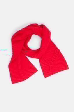 Dorothee Schumacher Ribbed Merino-cashmere LOVE scarf lollipop