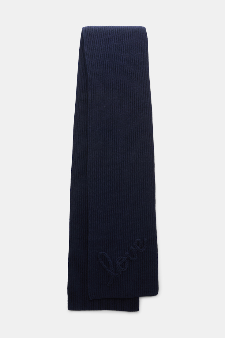 Dorothee Schumacher Gerippter Merino-Kaschmir-Schal LOVE true navy