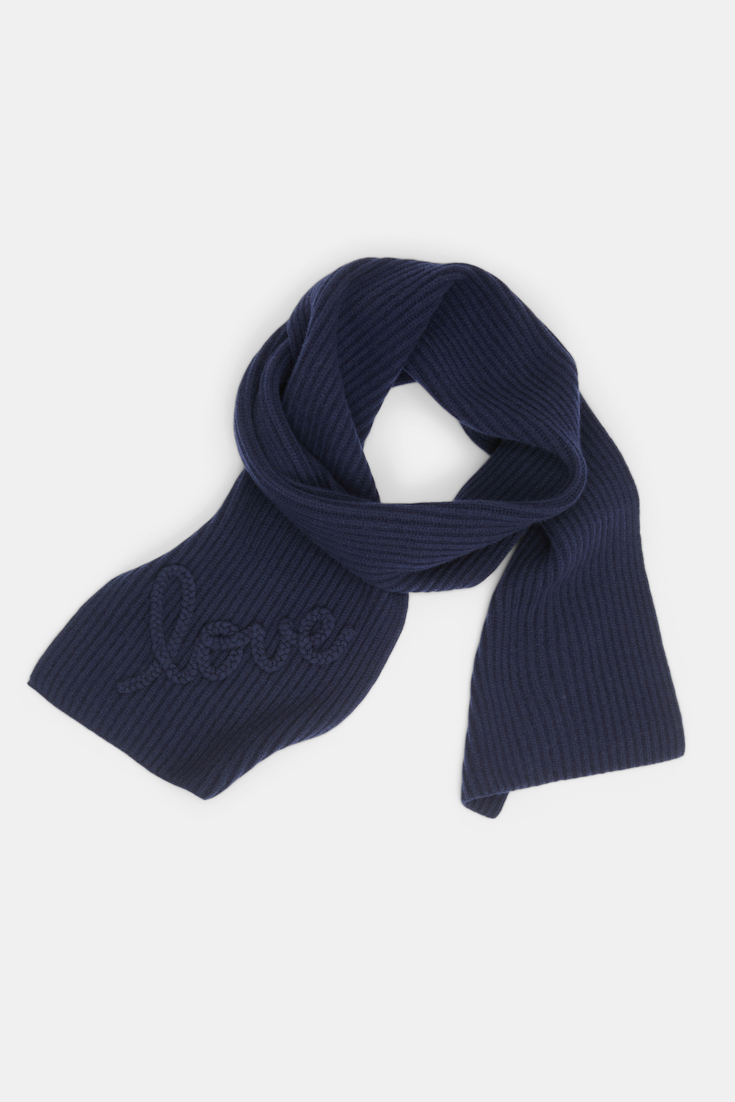 Dorothee Schumacher Gerippter Merino-Kaschmir-Schal LOVE true navy