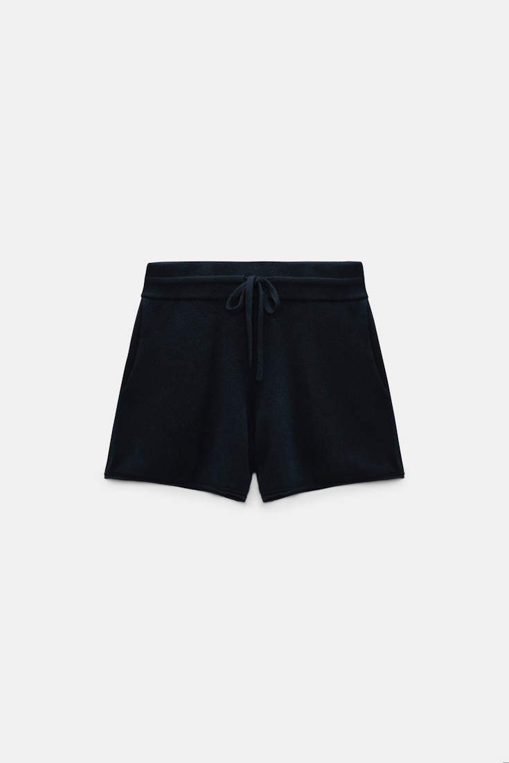 Dorothee Schumacher Merino-Kaschmir-Shorts mit Kordelzug night blue