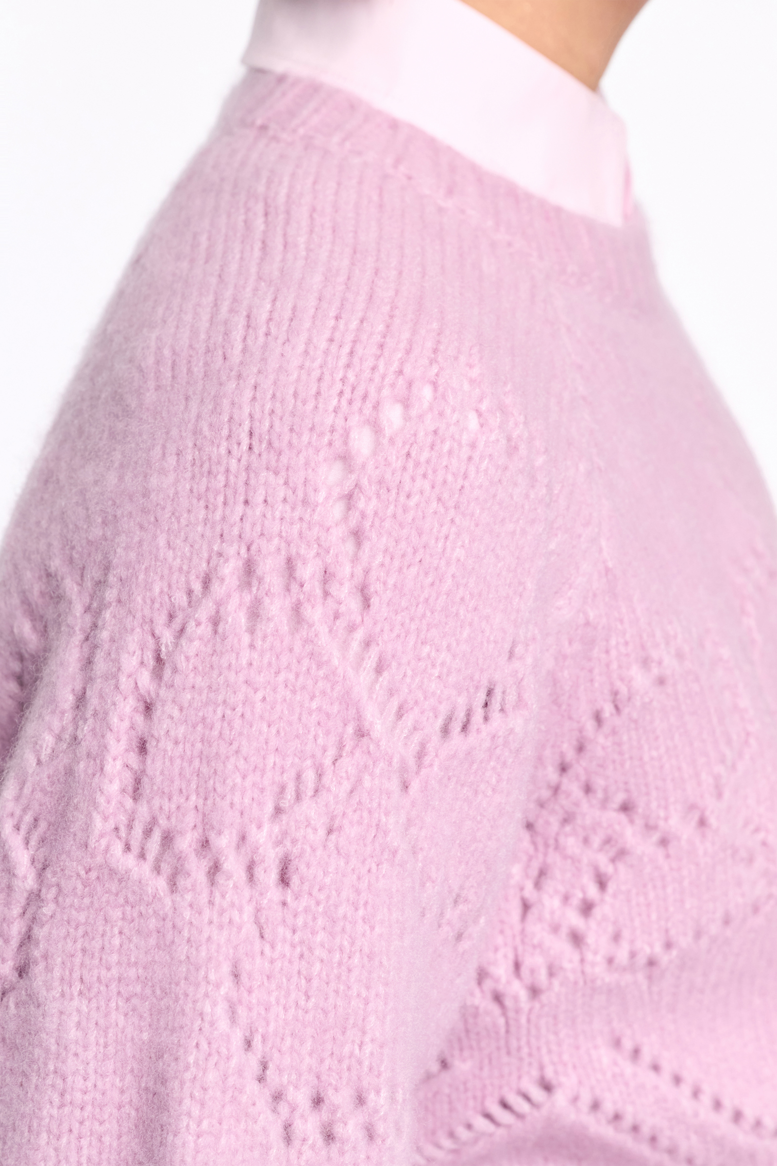 BLOOMING LUXURY pullover Dorothee Schumacher Rundhalspullover aus Kaschmir-Seiden-Garn hibiscus