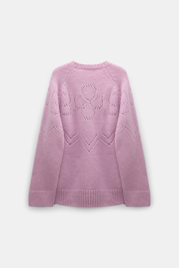 Dorothee Schumacher Pullover with D-rose pointelle hibiscus
