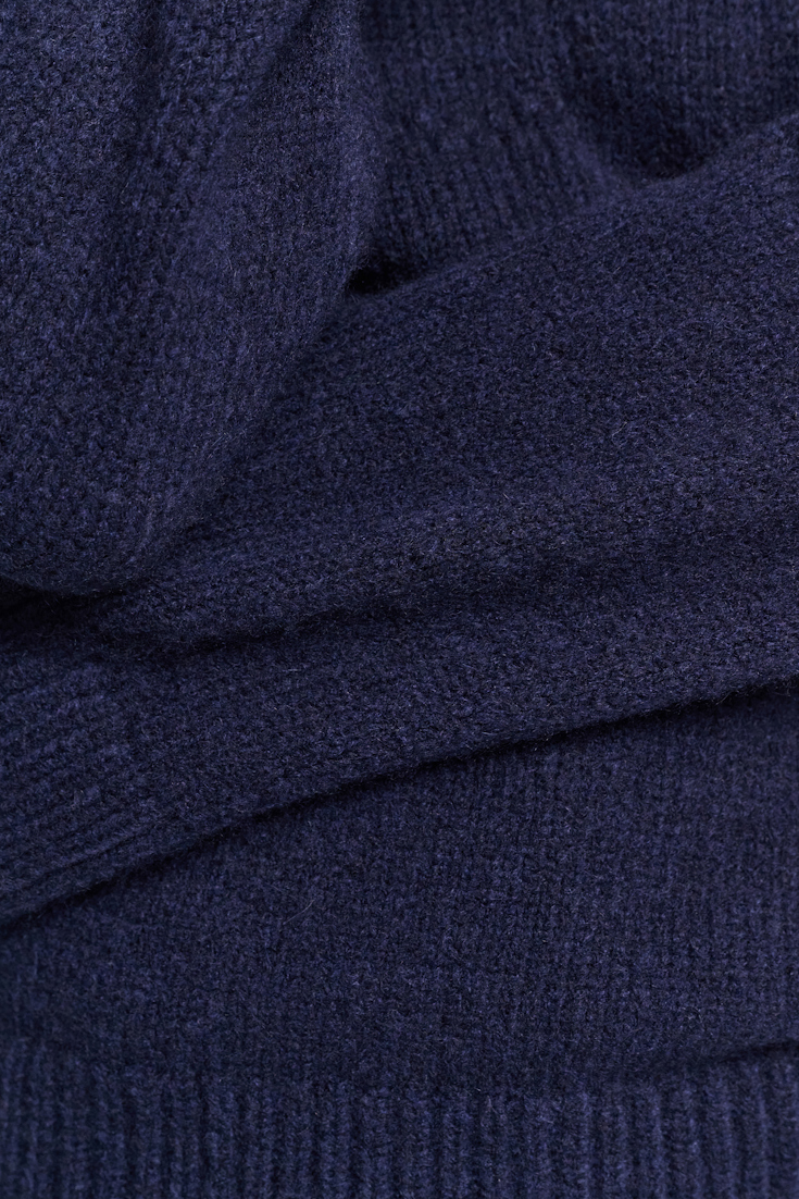 BLOOMING LUXURY pullover Dorothee Schumacher Rundhalspullover aus Kaschmir-Seiden-Garn navy
