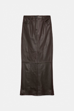 Dorothee Schumacher Rock aus Lammleder black chocolate