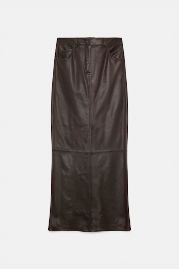 Dorothee Schumacher Rock aus Lammleder black chocolate