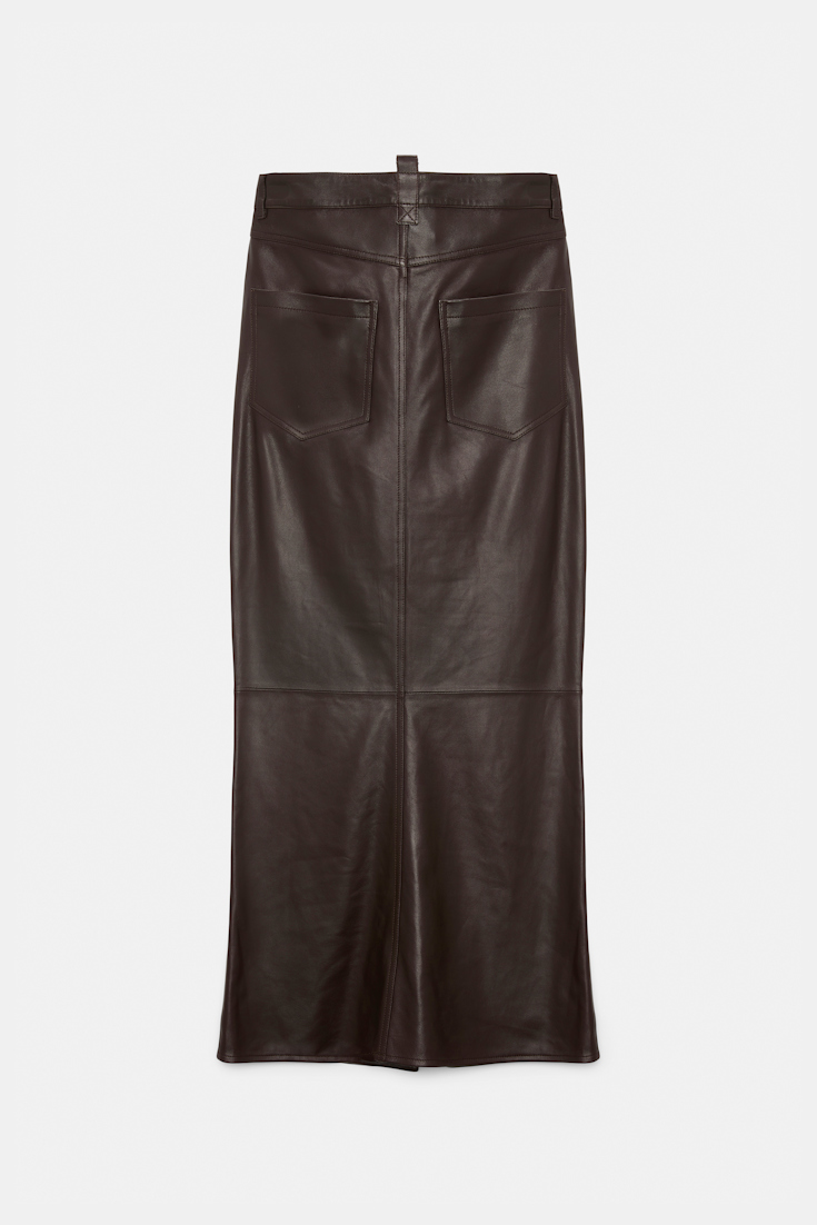 Dorothee Schumacher Rock aus Lammleder black chocolate