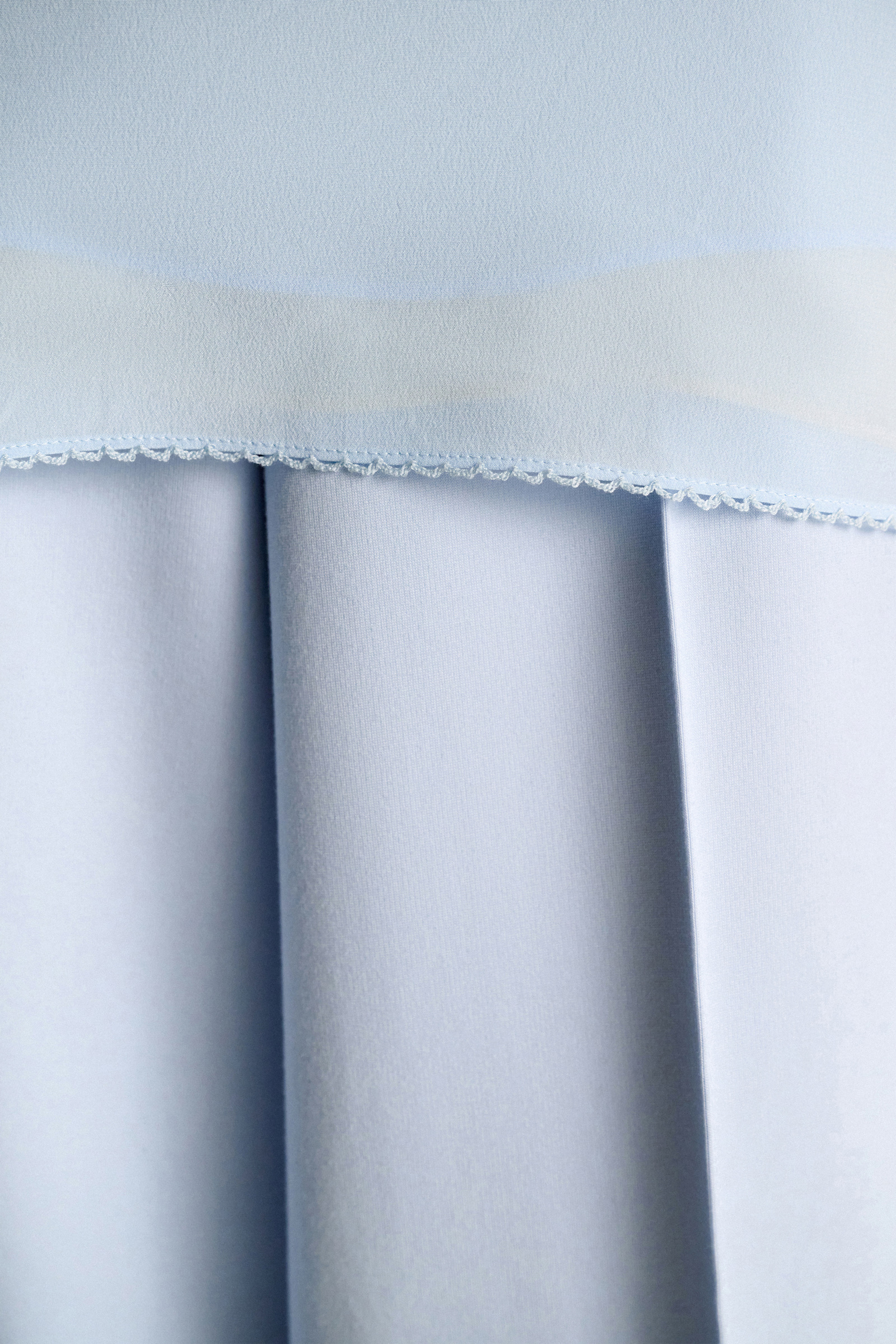 Dorothee Schumacher Silk skirt-tube top hybrid with brooch sky