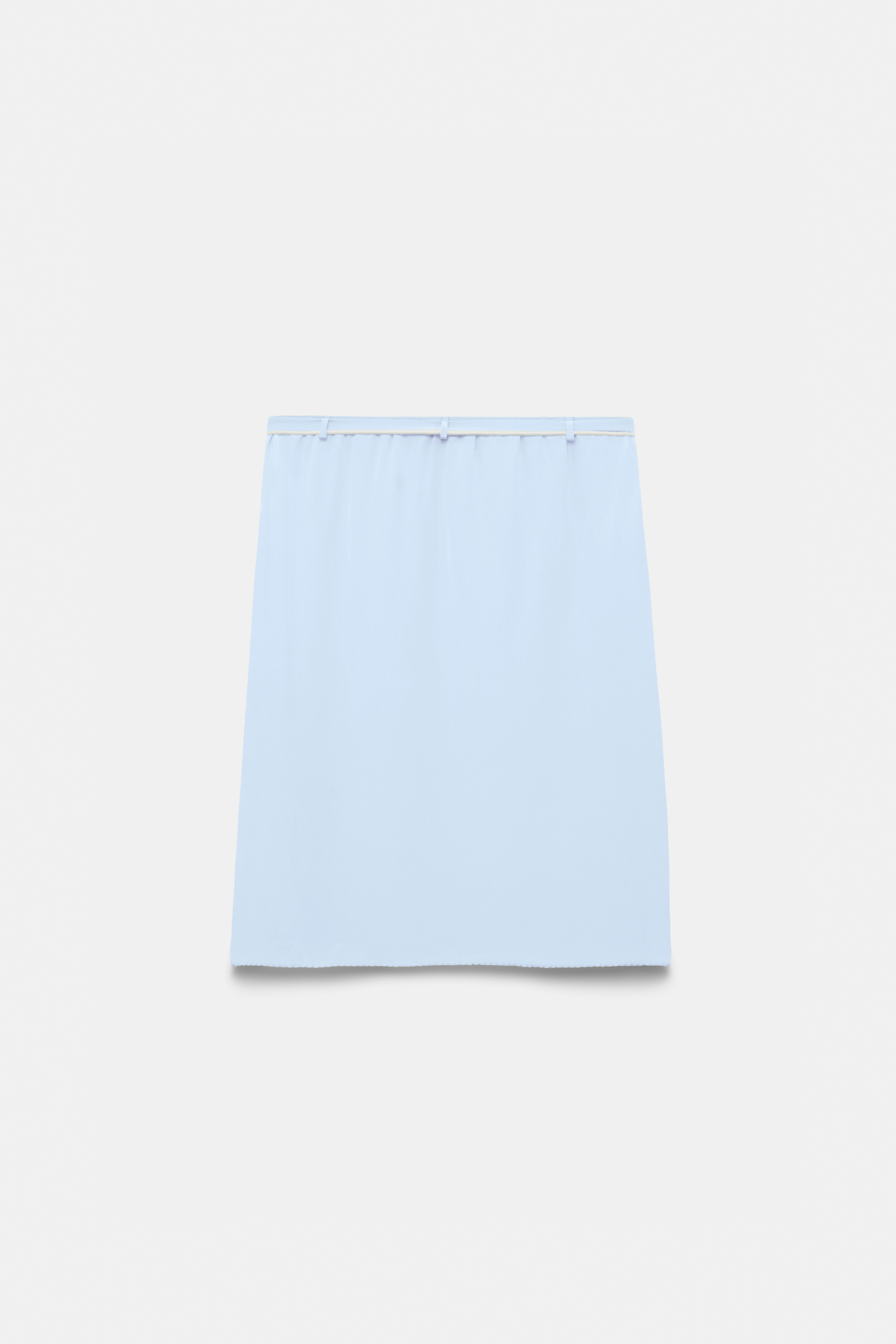 Dorothee Schumacher Silk skirt with XL flower brooch sky