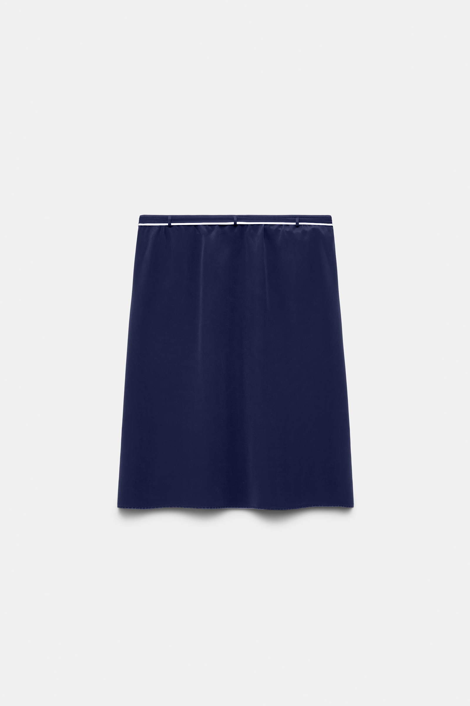 Dorothee Schumacher Silk skirt with XL flower brooch night blue