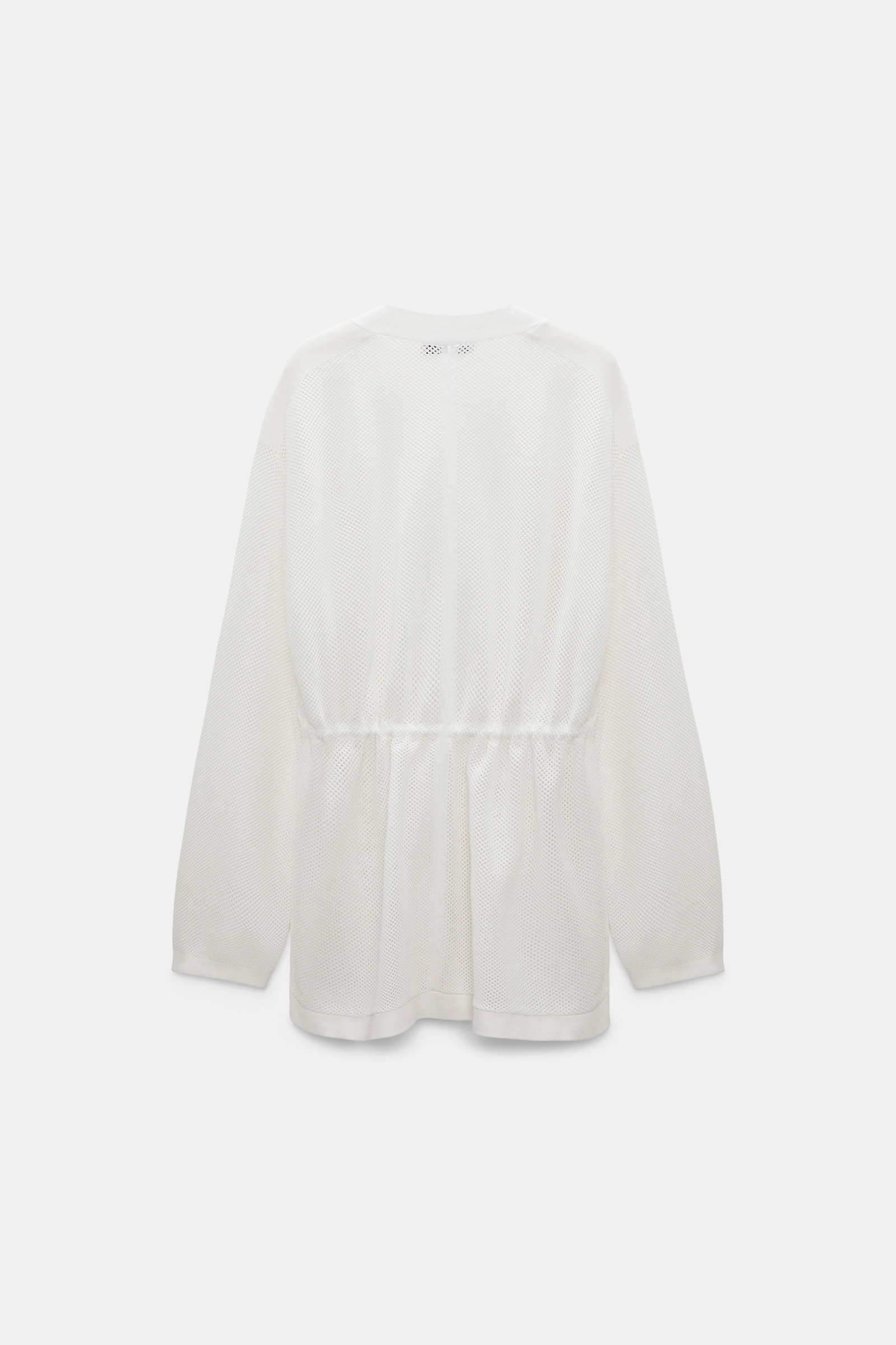 Dorothee Schumacher Pointelle knit stretch cotton cardigan eggshell