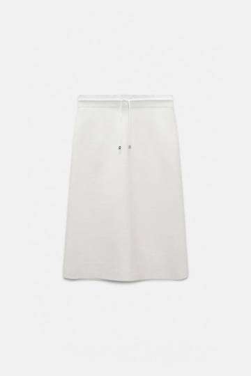 Dorothee Schumacher Knit stretch cotton skirt eggshell