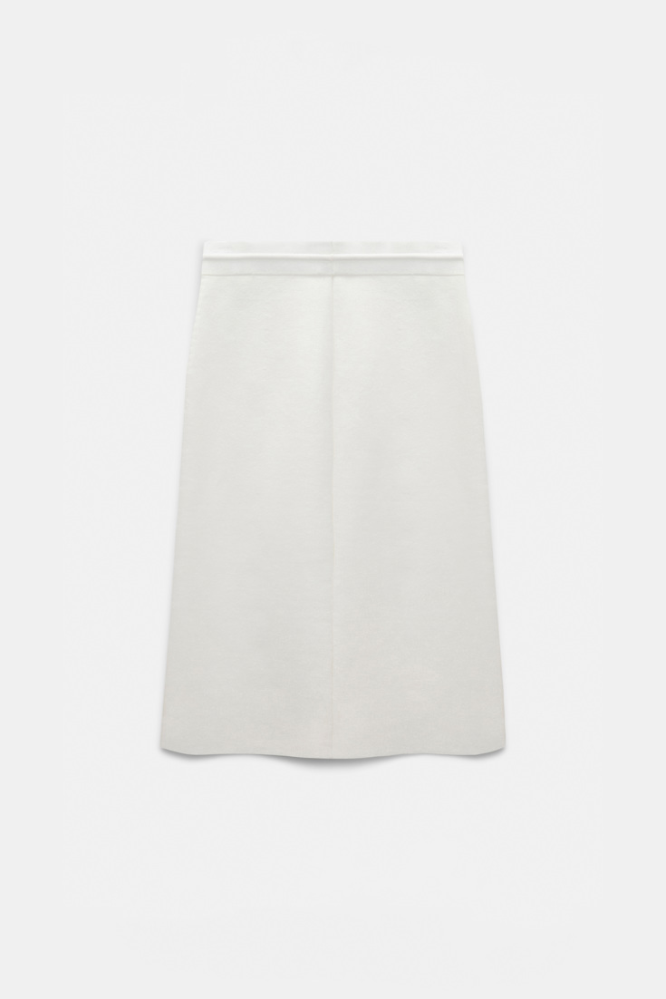 Dorothee Schumacher Strick-Rock aus Baumwoll-Stretch eggshell