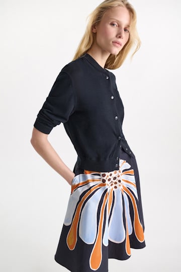 Dorothee Schumacher Knit bomber jacket-style cardigan true navy