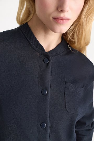Dorothee Schumacher Knit bomber jacket-style cardigan true navy