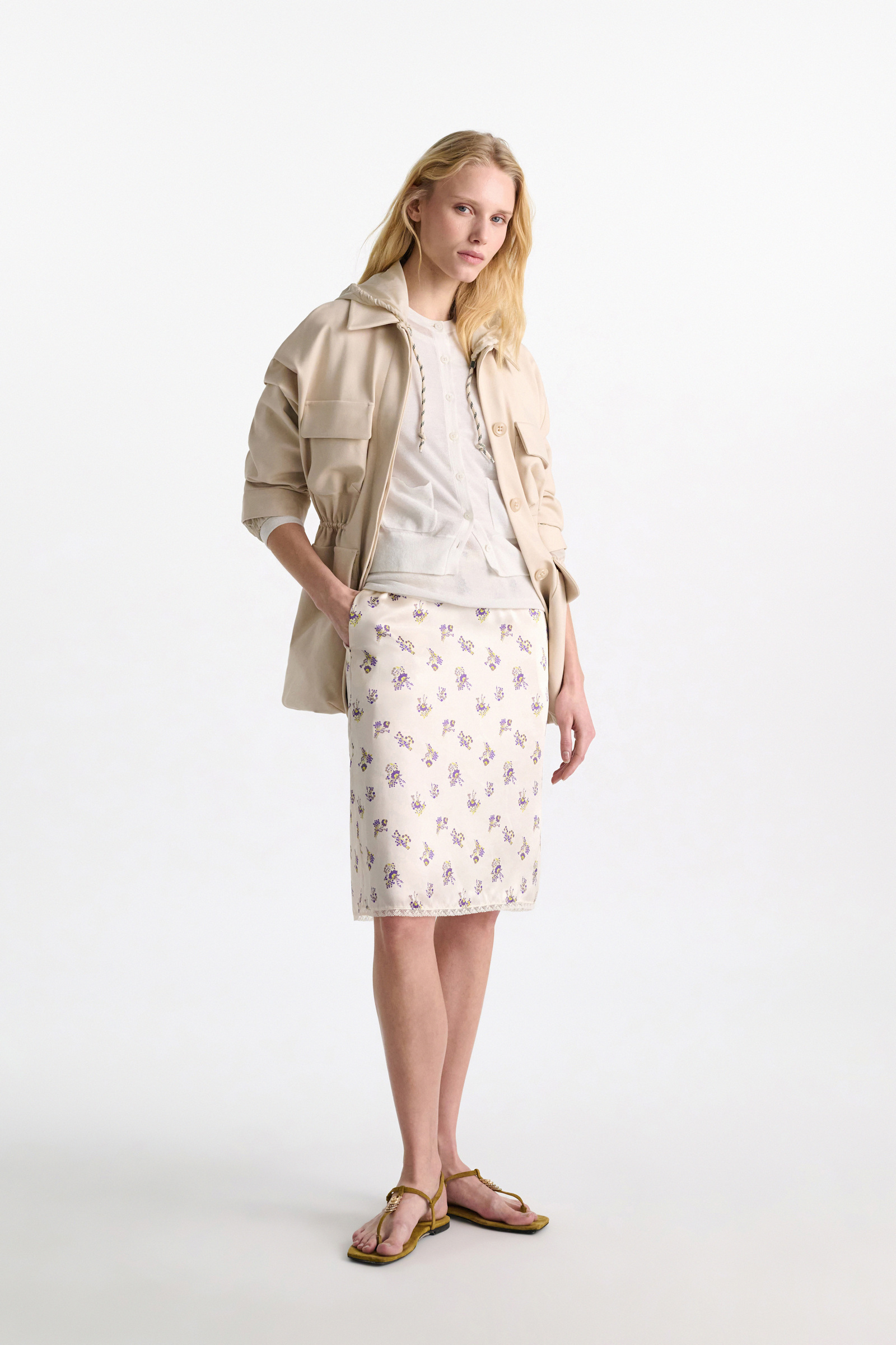 Dorothee Schumacher Twinset aus Baumwoll-Stretch eggshell