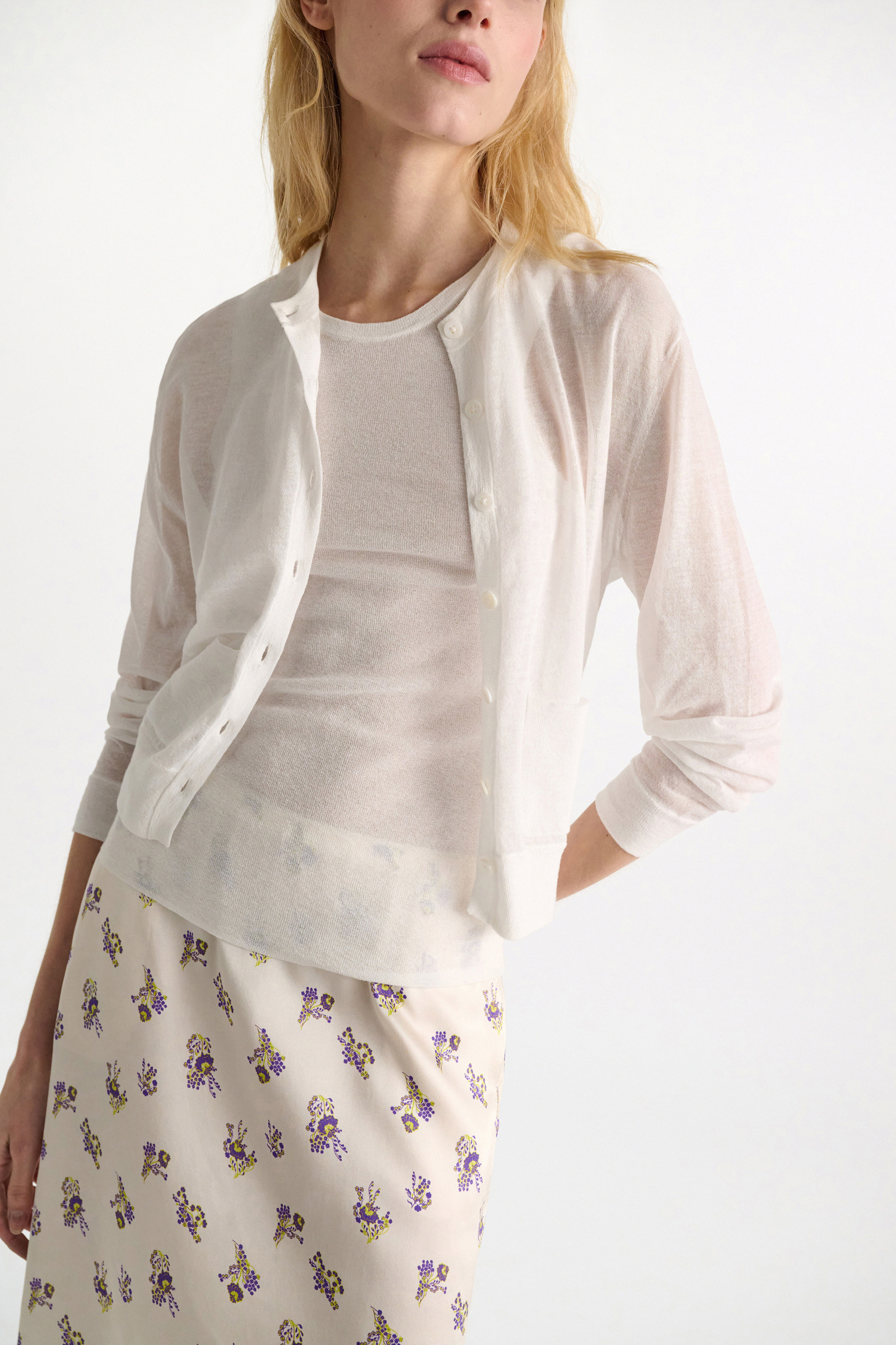 Dorothee Schumacher Twinset aus Baumwoll-Stretch eggshell