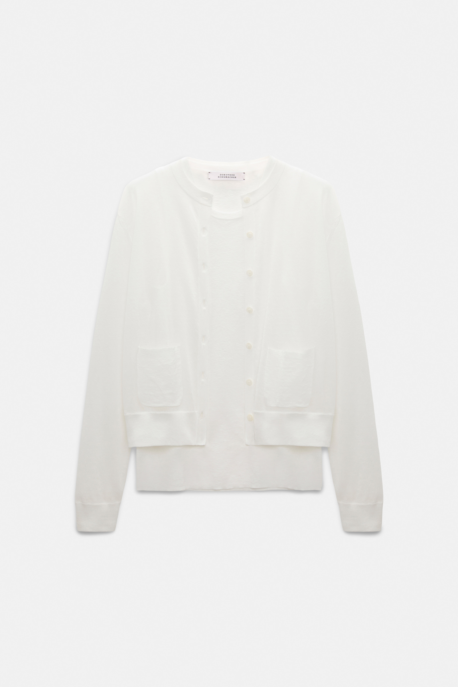 Dorothee Schumacher Twinset aus Baumwoll-Stretch eggshell