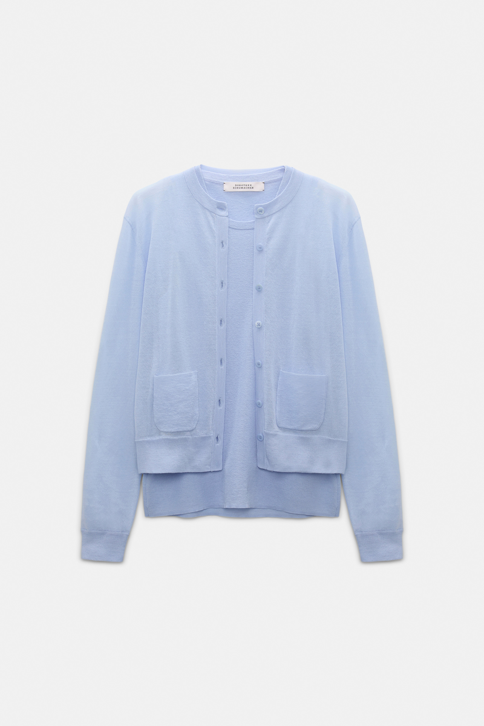 Dorothee Schumacher Twinset aus Baumwoll-Stretch oxford blue