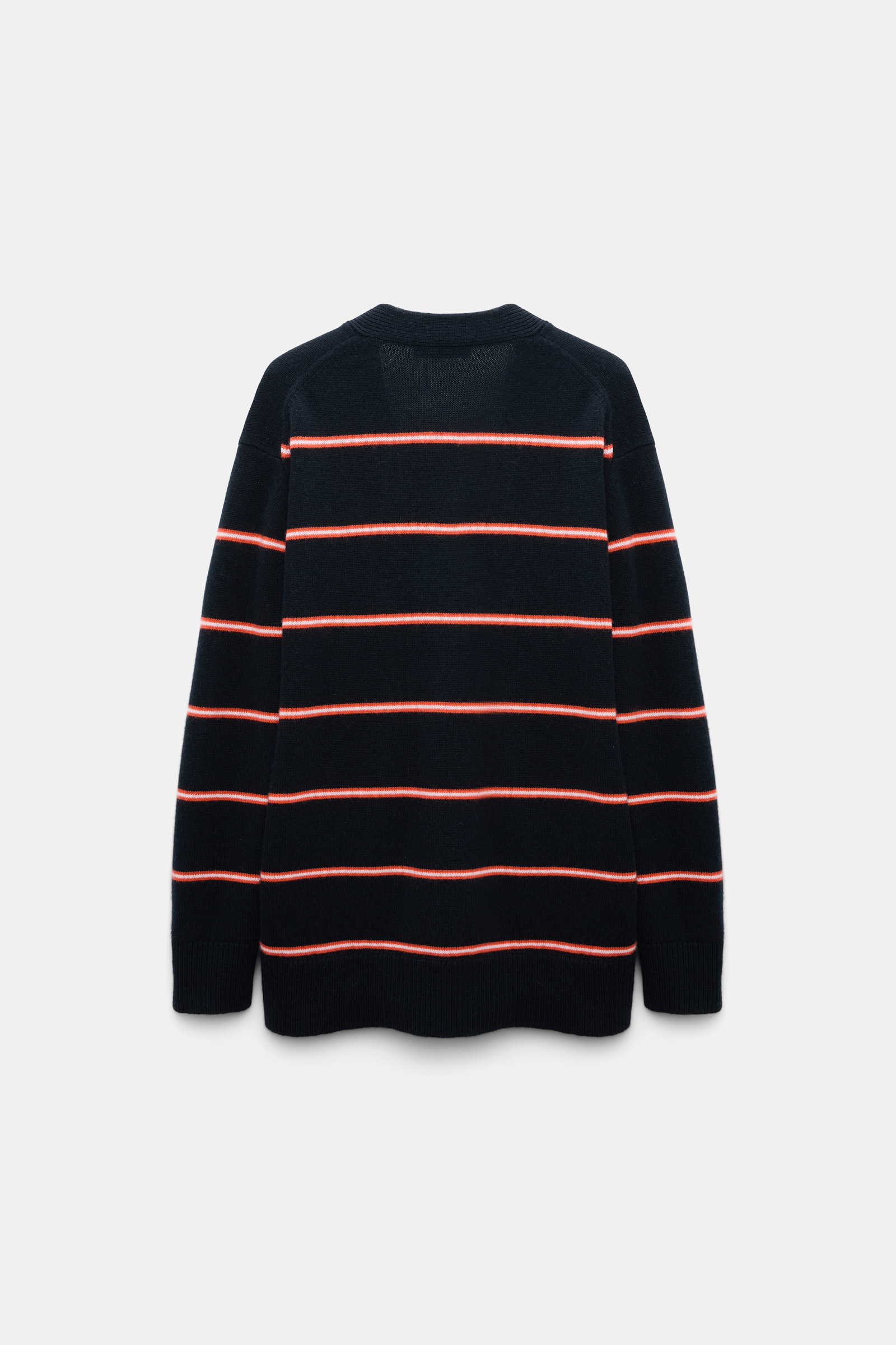 Dorothee Schumacher Merino-cashmere striped knit cardigan energetic blue trio