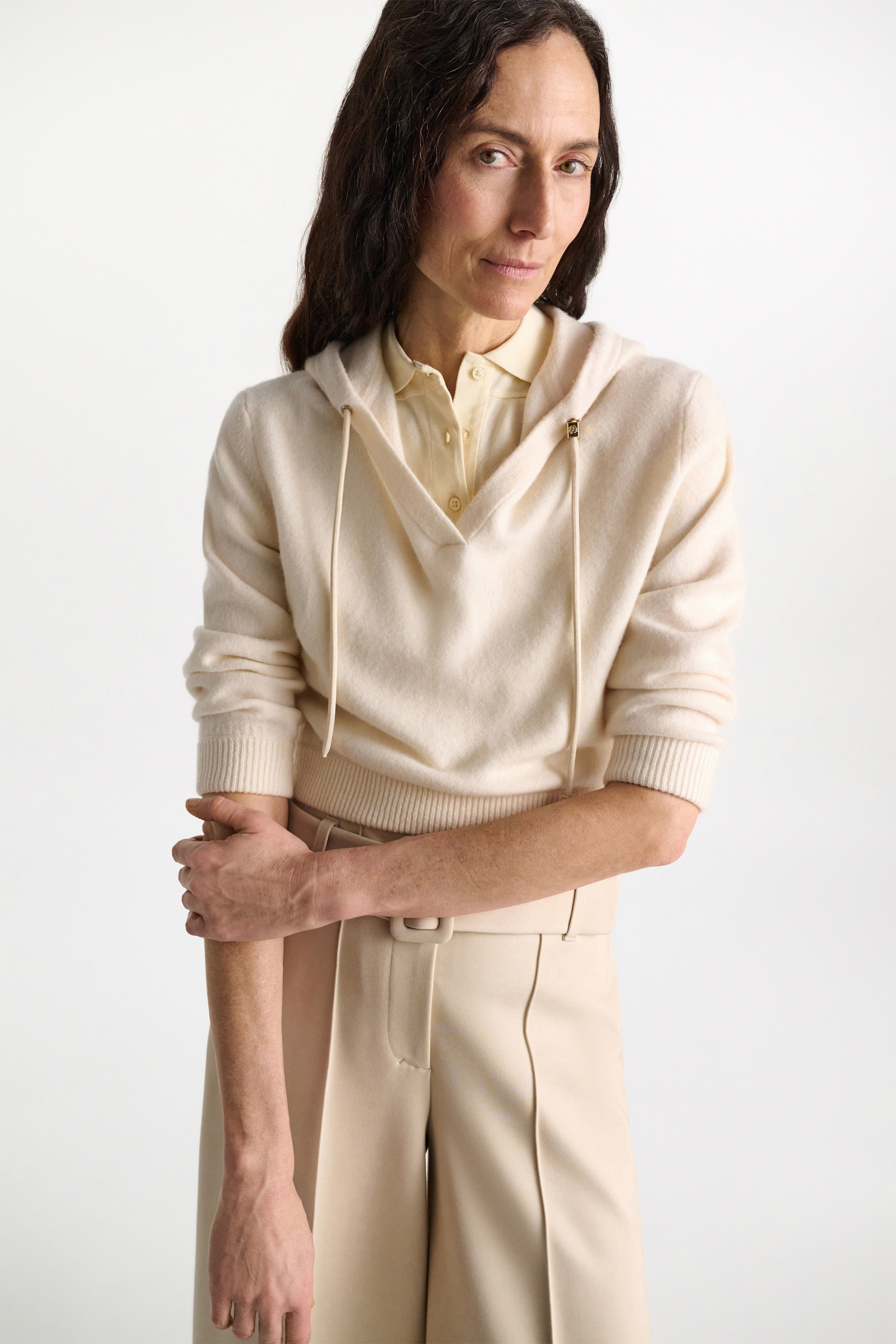 Dorothee Schumacher Hooded Pullover camellia white