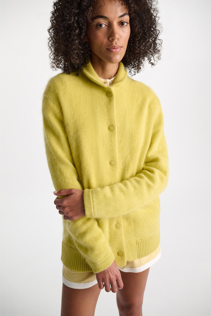 Dorothee Schumacher Bomberjacke aus Merino und Kaschmir goldfinch