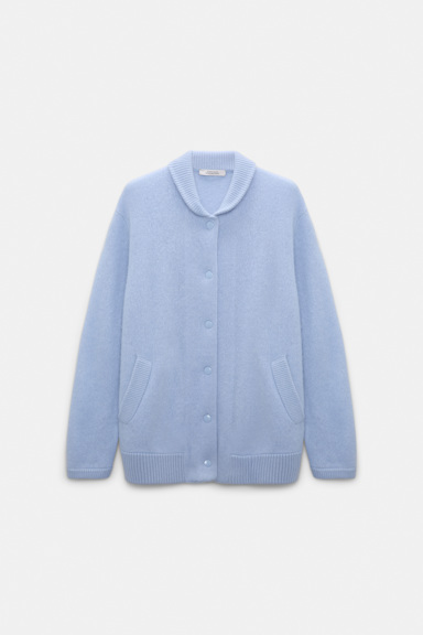 Dorothee Schumacher Merino-cashmere knit bomber jacket arctic