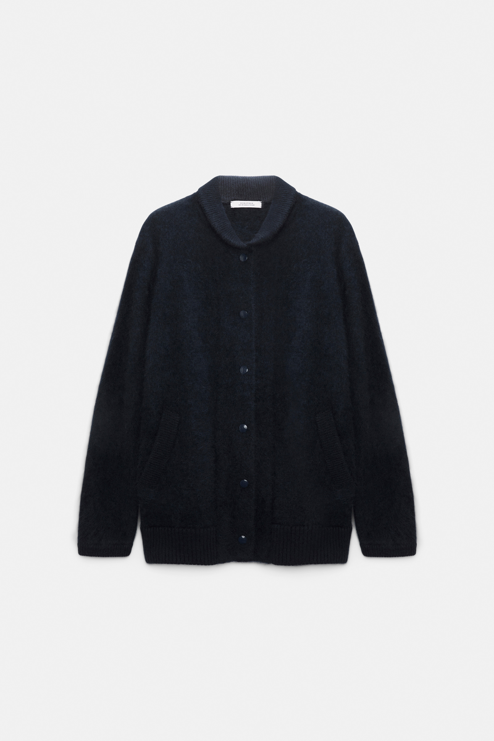Dorothee Schumacher Merino-cashmere knit bomber jacket dark navy