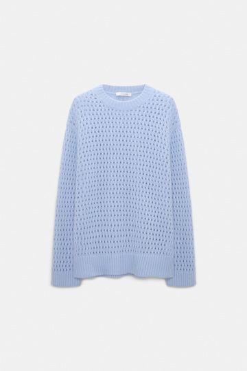 Dorothee Schumacher Open knit Merino-cashmere pullover arctic