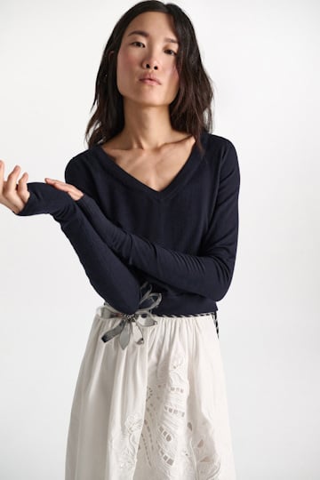 Dorothee Schumacher Pullover-tube top hybrid midnight