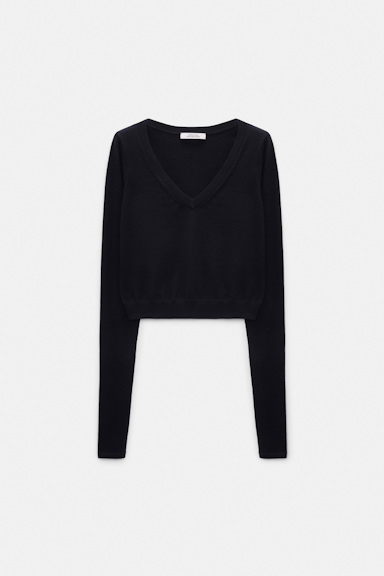 Dorothee Schumacher Pullover-Schlauchoberteil-Hybrid midnight