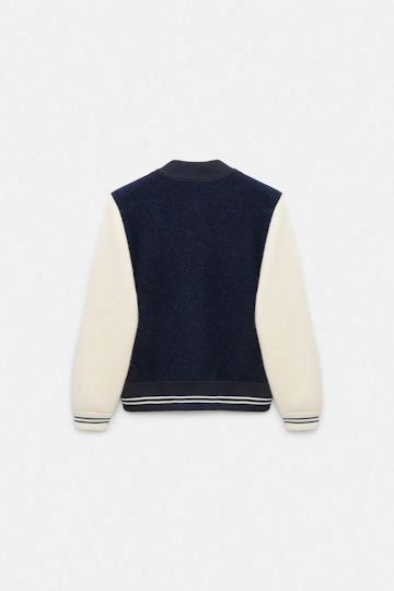 Dorothee Schumacher Two-tone bomber jacket navy white