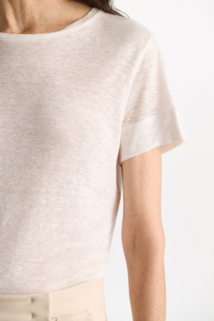 Dorothee Schumacher Shirt mit Strickbündchen camellia white