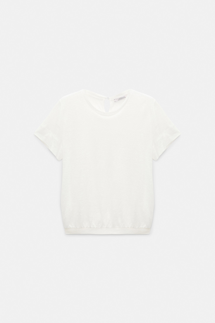 Dorothee Schumacher Shirt mit Strickbündchen camellia white