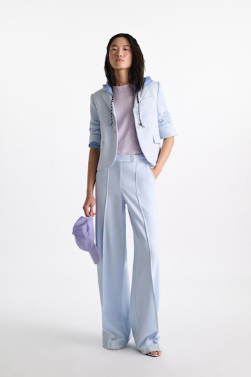 Dorothee Schumacher Hemp top with knit trim crocus