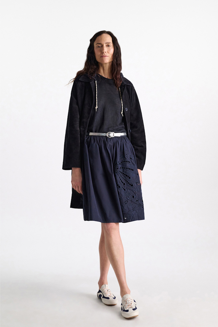 Dorothee Schumacher Shirt mit Strickbündchen dark navy