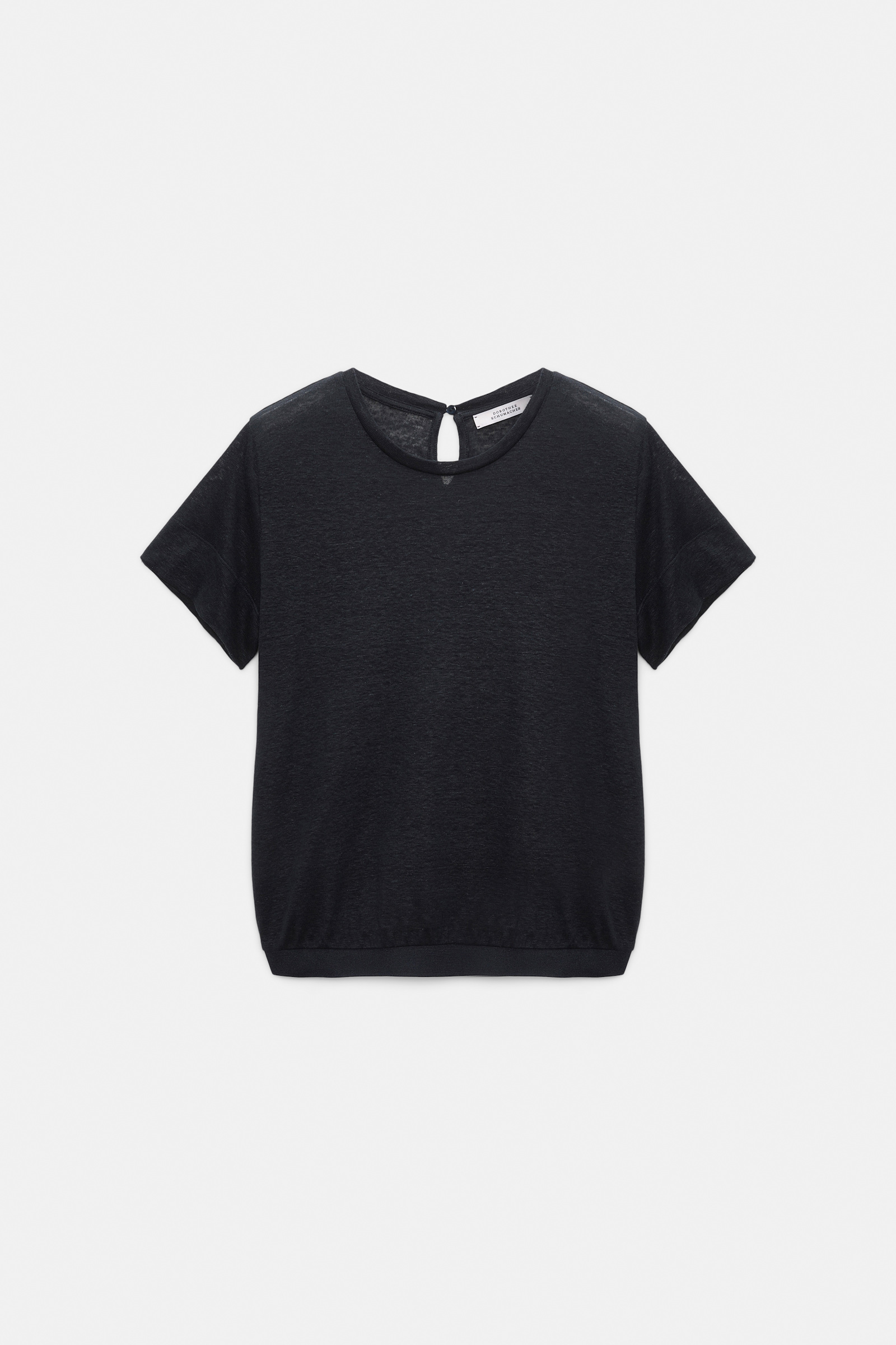 Dorothee Schumacher Shirt mit Strickbündchen dark navy