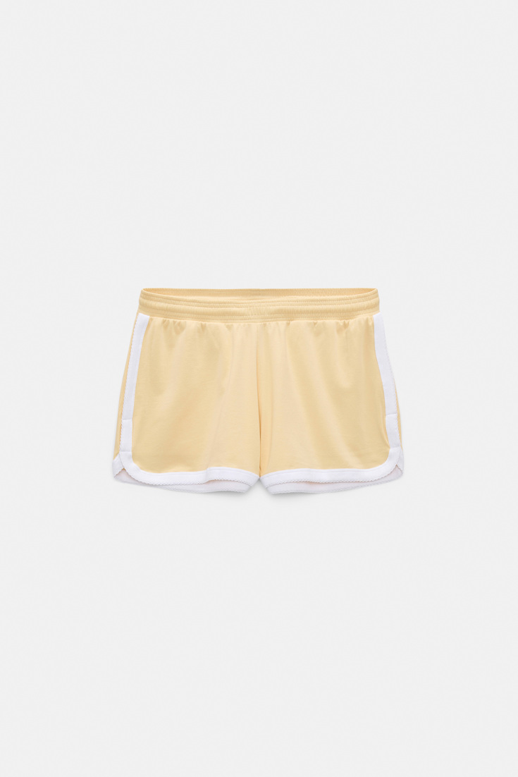 Dorothee Schumacher Stretch cotton shorts with contrast trim bisquit