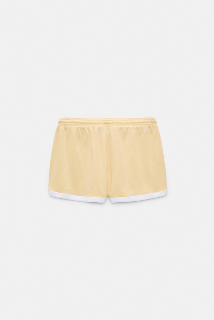 Dorothee Schumacher Stretch cotton shorts with contrast trim bisquit