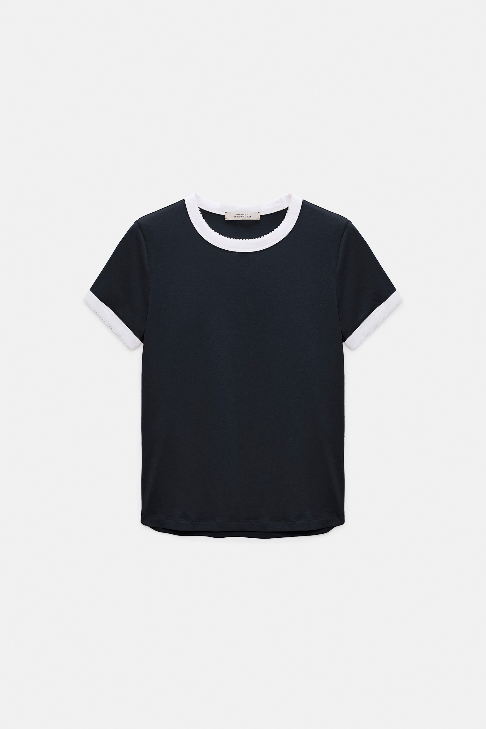Dorothee Schumacher T-Shirt mit kontrastierendem Einfass dark navy