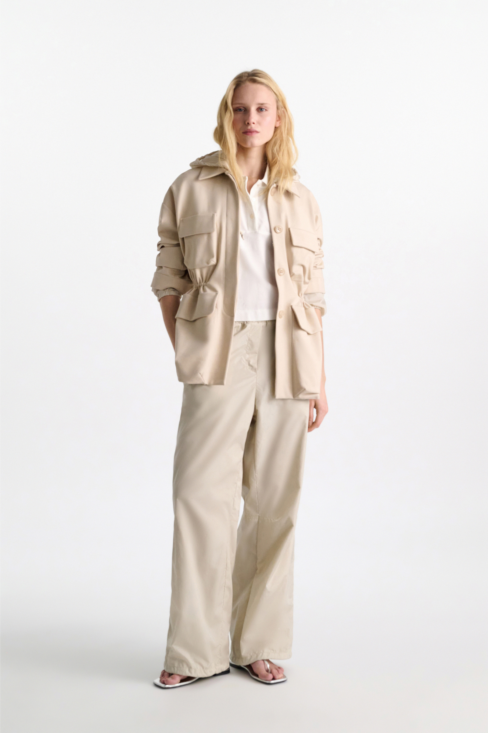 Dorothee Schumacher Polo shirt with D-rose embroidery pure white