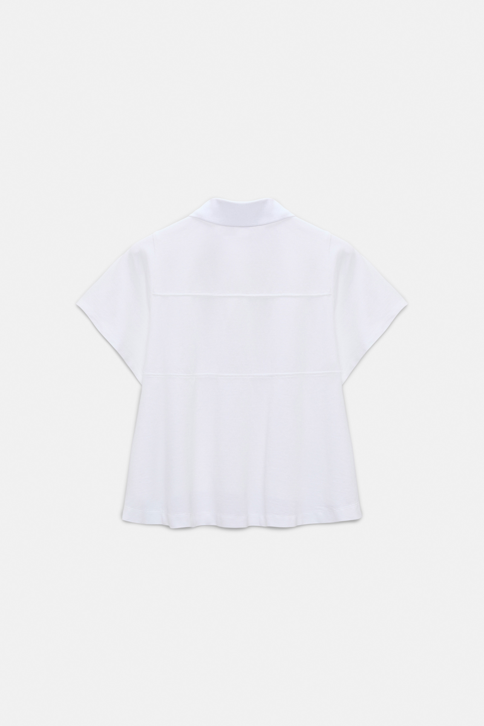Dorothee Schumacher Polo shirt with D-rose embroidery pure white