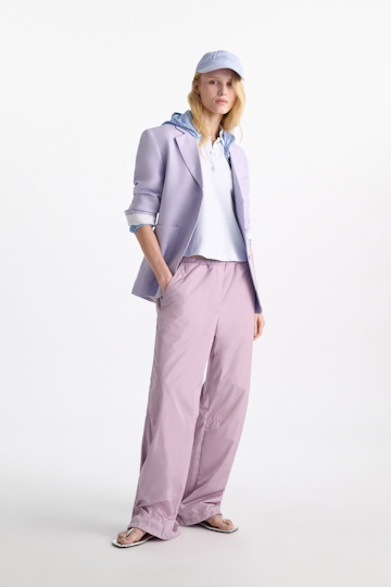 Dorothee Schumacher Polo shirt with D-rose embroidery sky blue