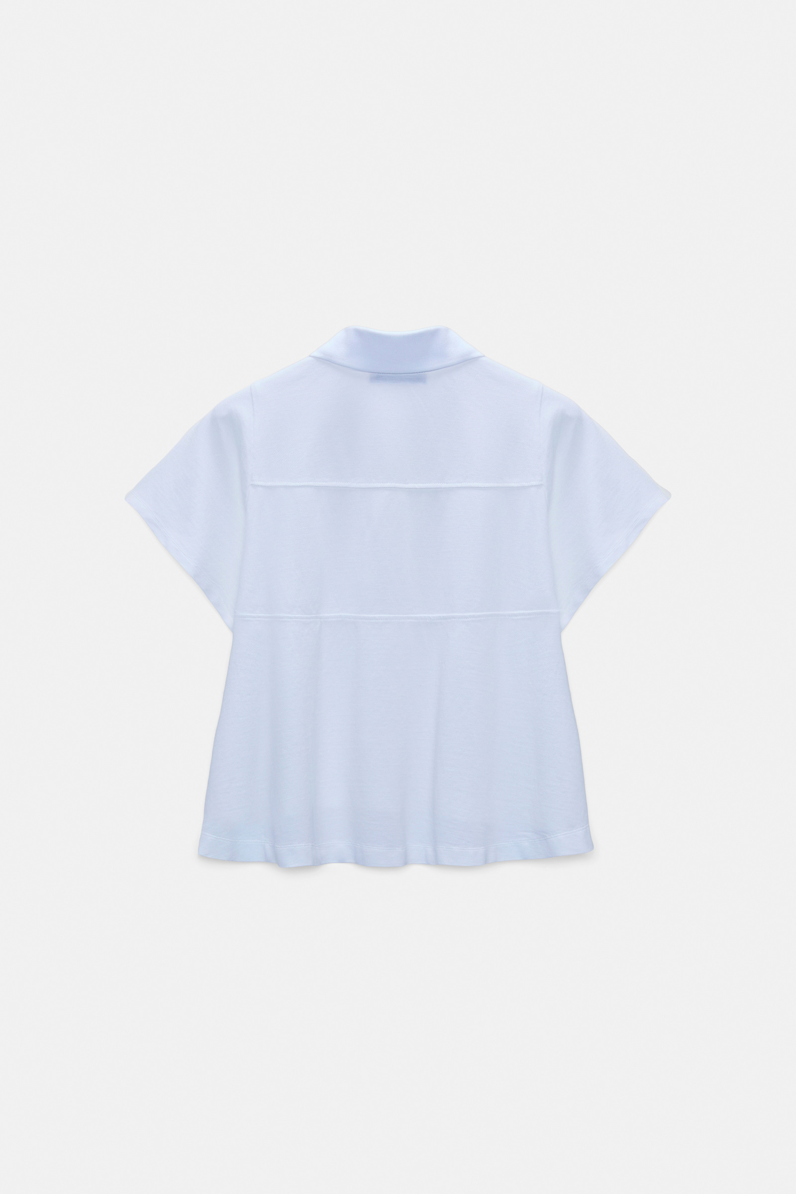 Dorothee Schumacher Polo shirt with D-rose embroidery sky blue