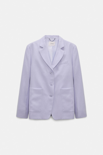 Dorothee Schumacher Technical linen blazer violet