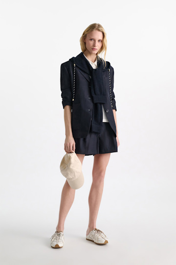 Dorothee Schumacher Technical linen blazer dark navy