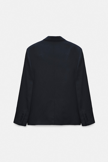 Dorothee Schumacher Technical linen blazer dark navy
