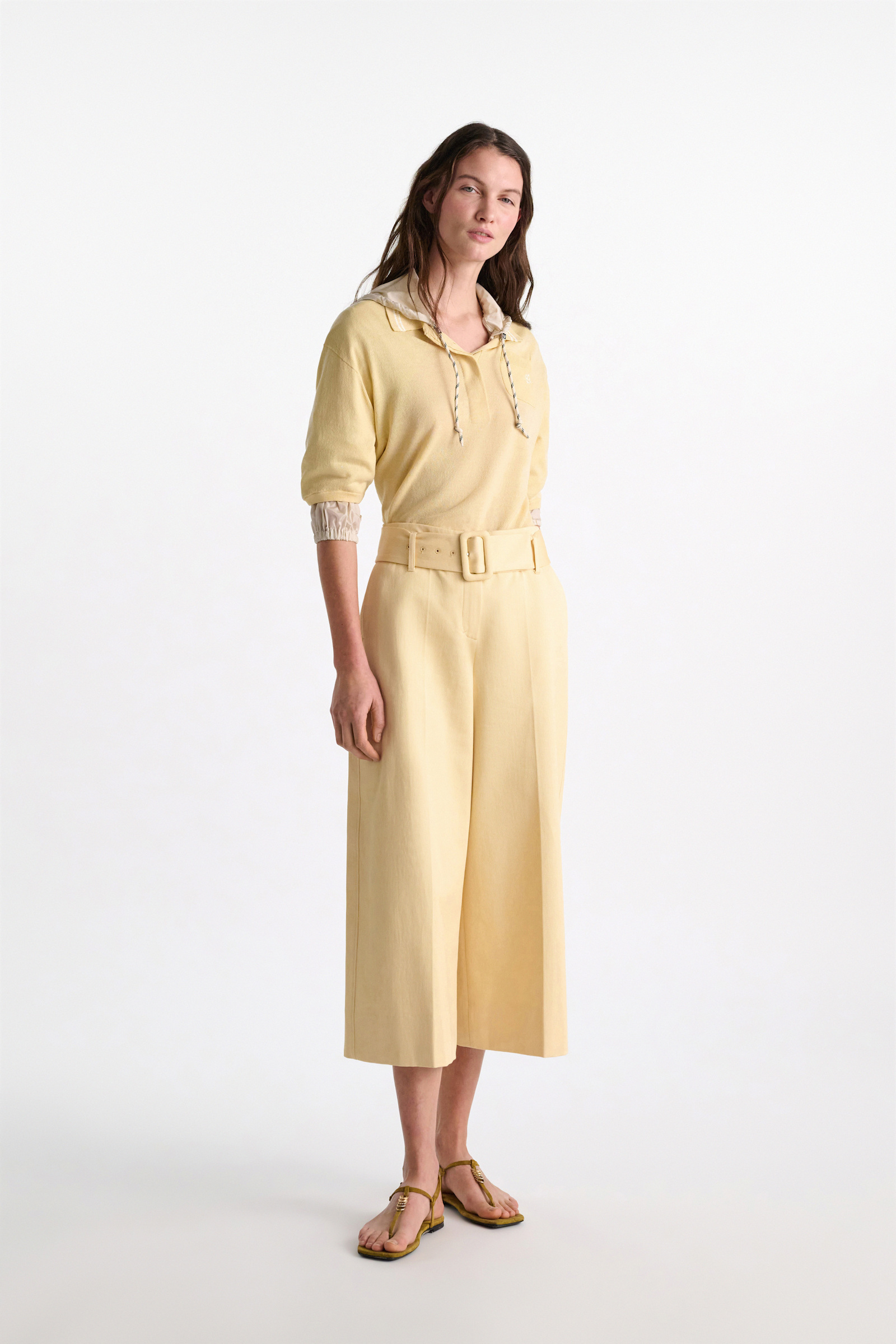 Dorothee Schumacher High-waisted cotton culottes bisquit